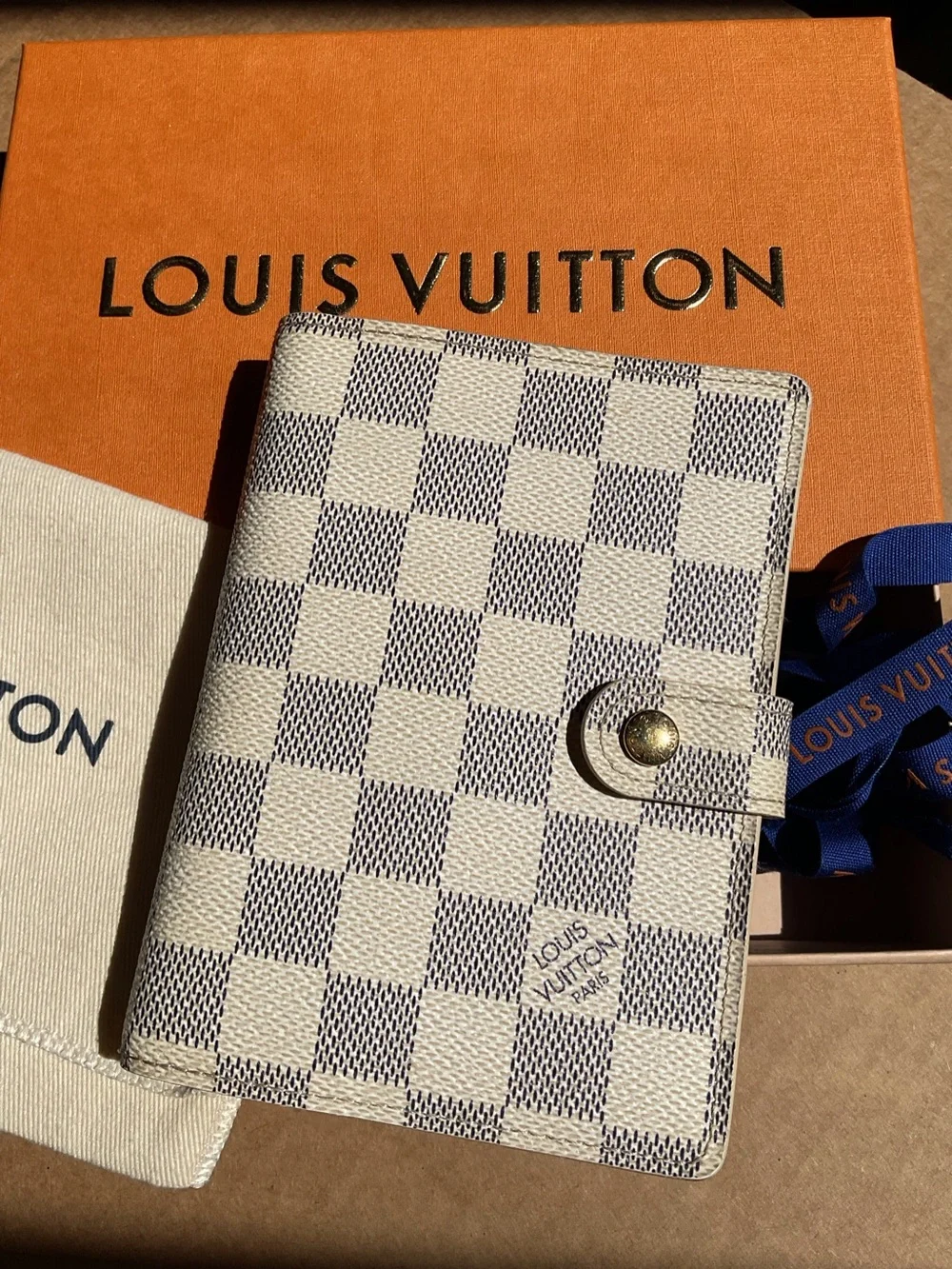 ✅LV AUTHENTIC AZUR UNISEX AGENDA PM SIZE LOUIS VUITTON BOXSET - Picture 2 of 7